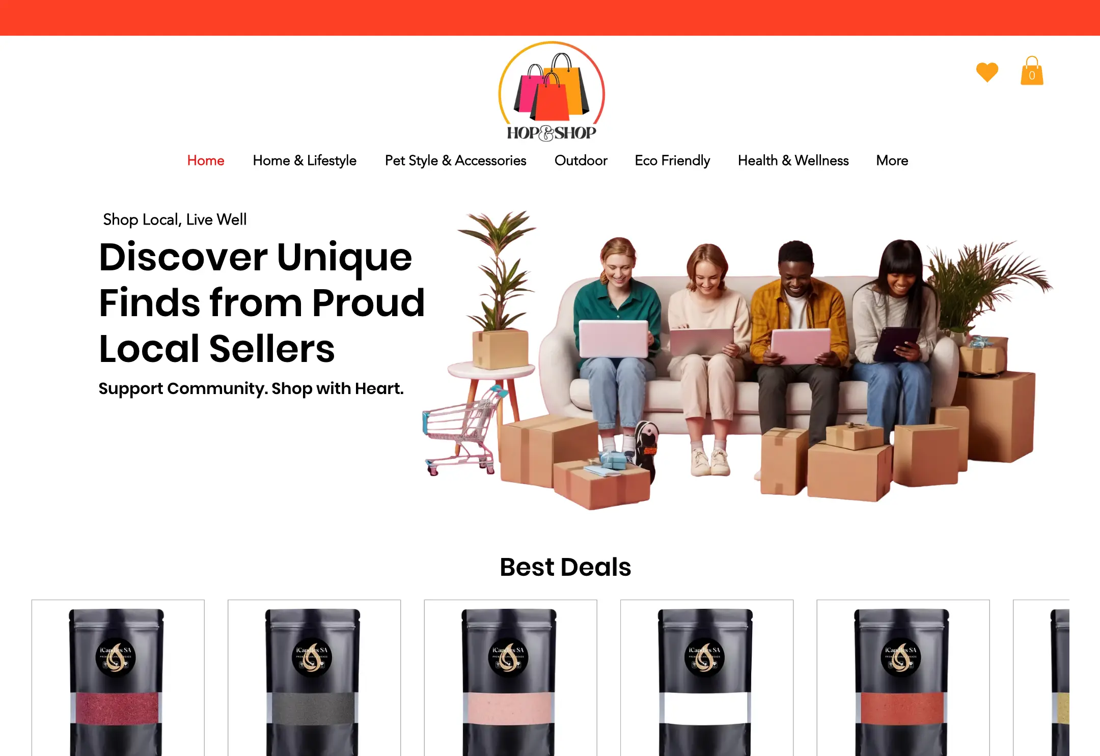 The Hop and Shop website